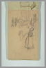 Figures et voiture attelée dans une rue, image 2/2