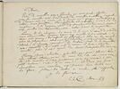 Lettre manuscrite, sans lieu, à ses amis, Fantin-Latour, Ottin, Solon, Legros,..., image 1/4