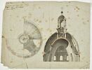 Paris, Panthéon : plan et coupes de la coupole, image 1/2