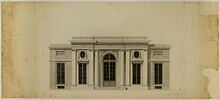 Paris, Hôtel de Montesson : élévation sur la cour, petits plans, élévations, image 1/2