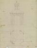Pavillon de jardin : élévation et plan ; plan, image 1/2