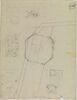 Pavillon de jardin : élévation et plan ; plan, image 2/2