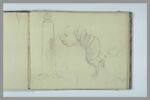 Caricature, homme avec une tête de chien et colonne, image 2/2