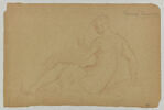 Femme nue, assise, une draperie sur les jambes : une naïade ou Amphitrite, image 1/2
