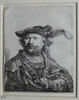 Rembrandt au bonnet orné d'une plume, image 1/2
