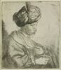 Portrait d'homme au turban avec un médaillon dans sa main gauche, image 1/3