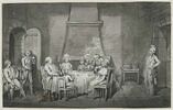 Premier repas de Louis XVI et de sa famille dans sa prison du Temple, image 1/2
