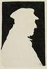 Profil d'un homme coiffé d'une casquette, de profil à droite, image 1/2