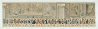 Cortège nuptial de Napoléon Ier et de Marie-Louise d'Autriche à travers la Grande Galerie du Louvre, le 2 avril 1810, image 1/2