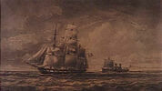 Steamer Défiance et équipage composé de 48 hommes sauvés par le capitaine H. Broutelle commandant le navire Léonie de Nantes, image 1/2
