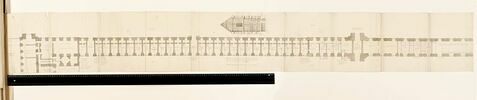 Plan de la Grande Galerie du Louvre avec une coupe de la Galerie et des logements au-dessous, 1692, image 1/5