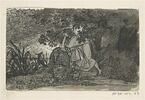 Scène antique : jeune homme s'appuyant sur un rocher, au bord de l'eau, Narcisse (?), image 1/2