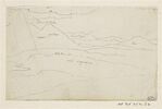 Croquis d'un paysage montagneux et annotations de couleur, image 1/2