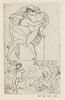 Couple de figures nues enlacées et Bacchus et Silène dans un paysage, image 1/3