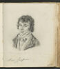 Homme, vu en buste, de trois quarts vers la gauche, le regard tourné vers le spectateur, image 1/3