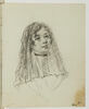 Femme coiffée d'une mantille, vue en buste, de trois quarts vers la droite, image 3/3