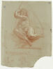 Femme nue assise et notes de l'artiste, image 1/3